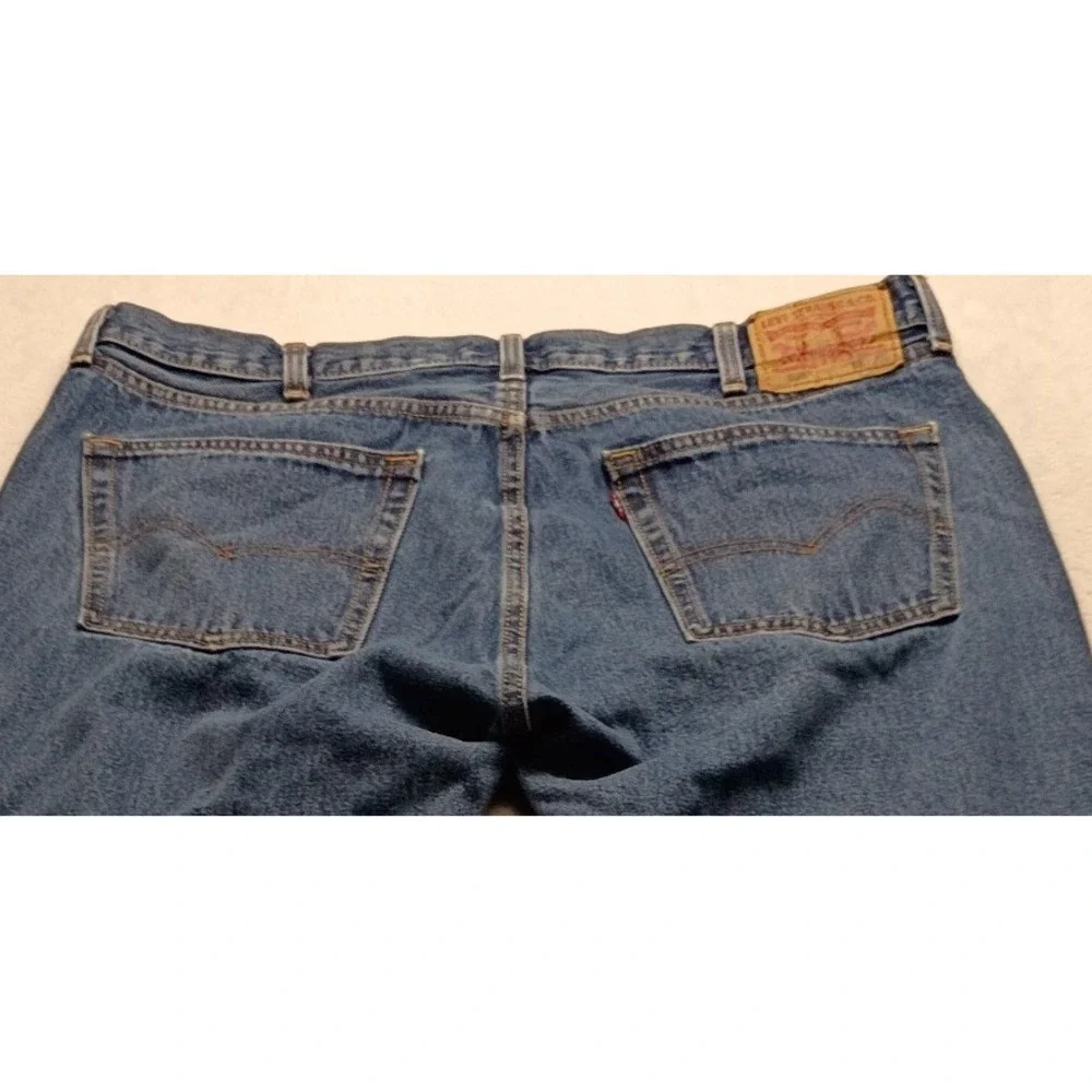 Levis 505 Regular Fit Straight Leg Jeans Men's Medium Wash Blue Denim Classic